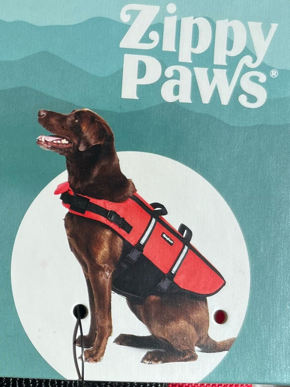 Zippy Paws Dog’s Red Life Jacket - Secure Floatation Vest, Size Small